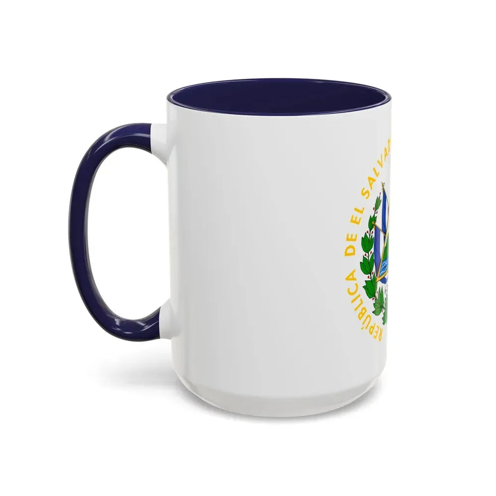 Coat of arms of El Salvador - Accent Coffee Mug - Go Mug Yourself
