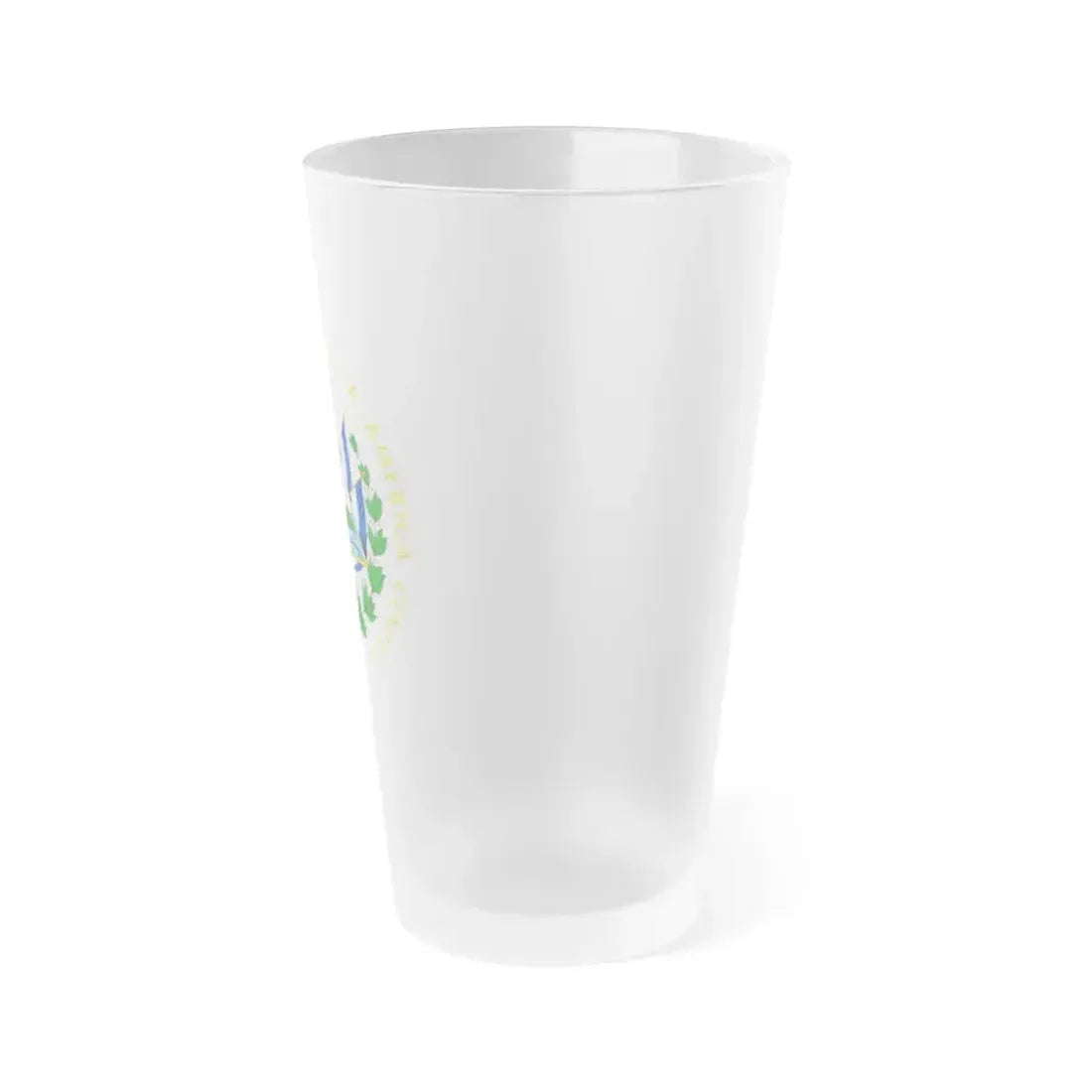 Coat of arms of El Salvador - Frosted Pint Glass 16oz - Go Mug Yourself