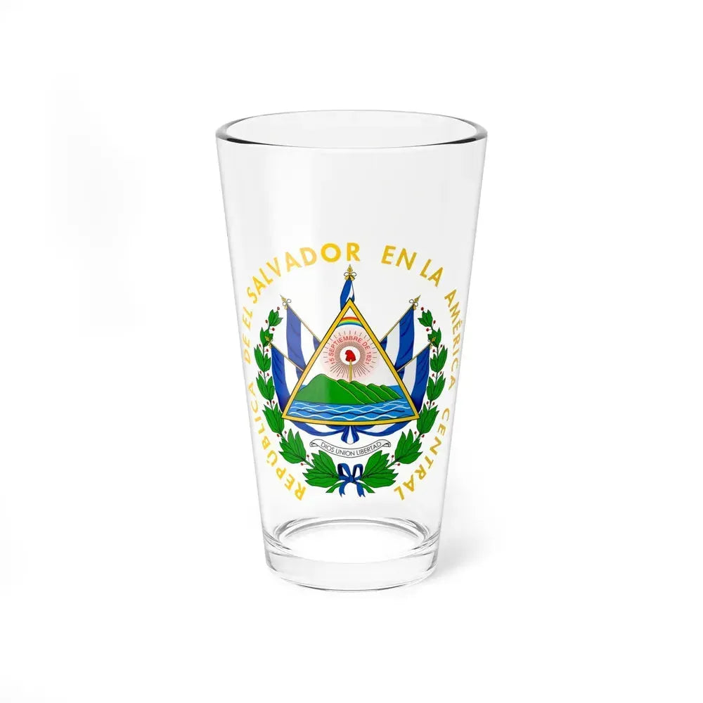 Coat of arms of El Salvador - Pint Glass 16oz 16oz - Go Mug Yourself