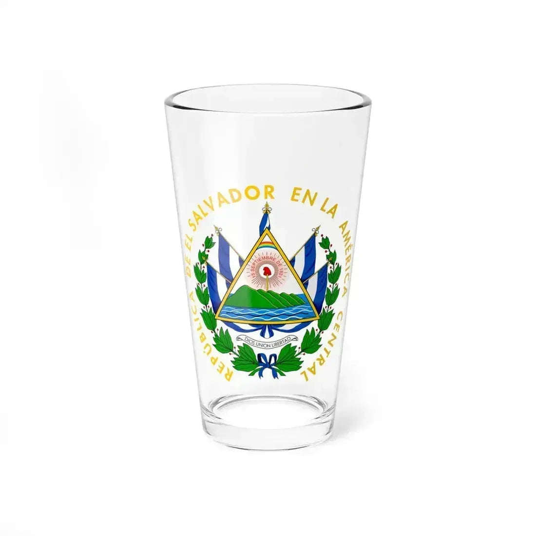 Coat of arms of El Salvador - Pint Glass 16oz 16oz - Go Mug Yourself