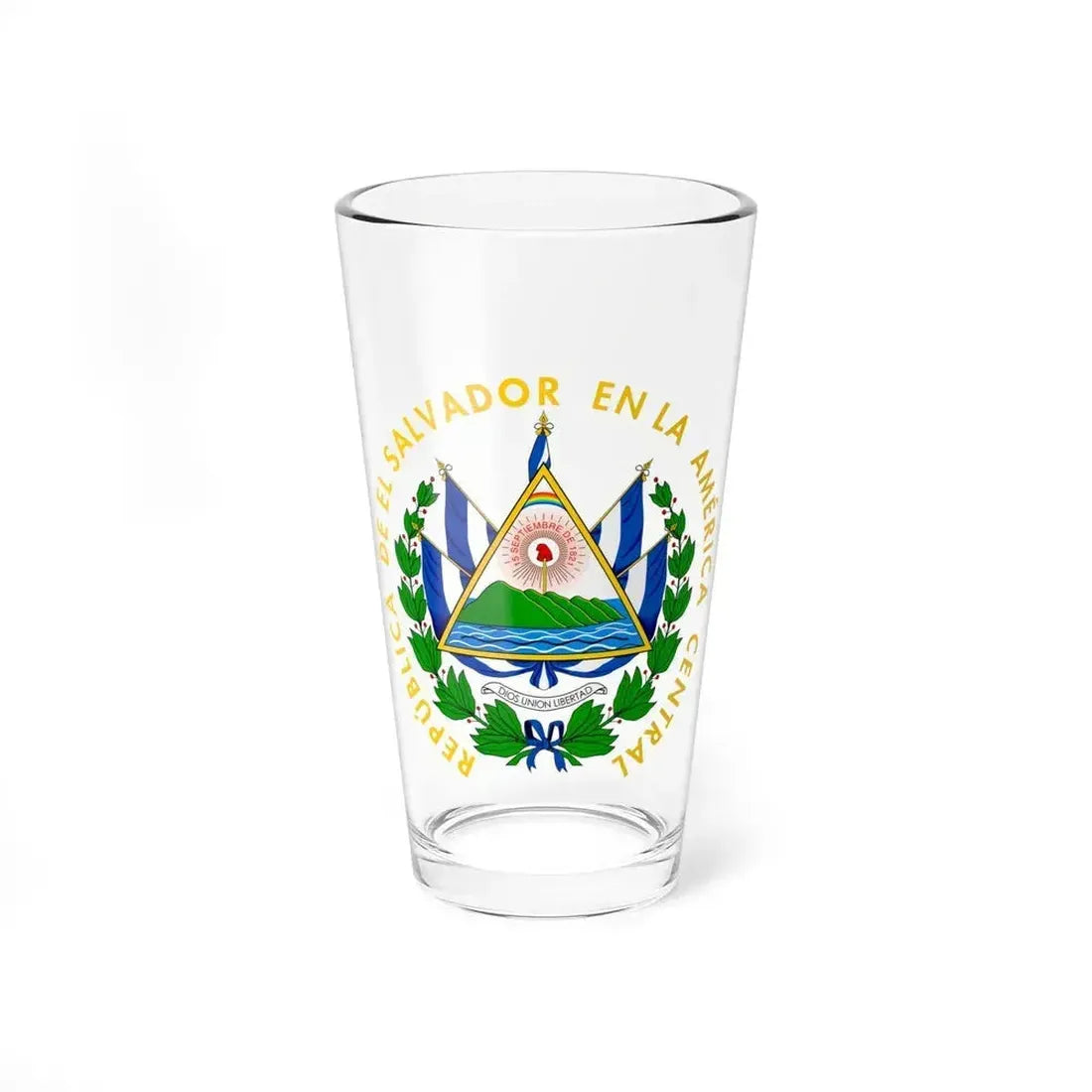 Coat of arms of El Salvador - Pint Glass 16oz 16oz - Go Mug Yourself