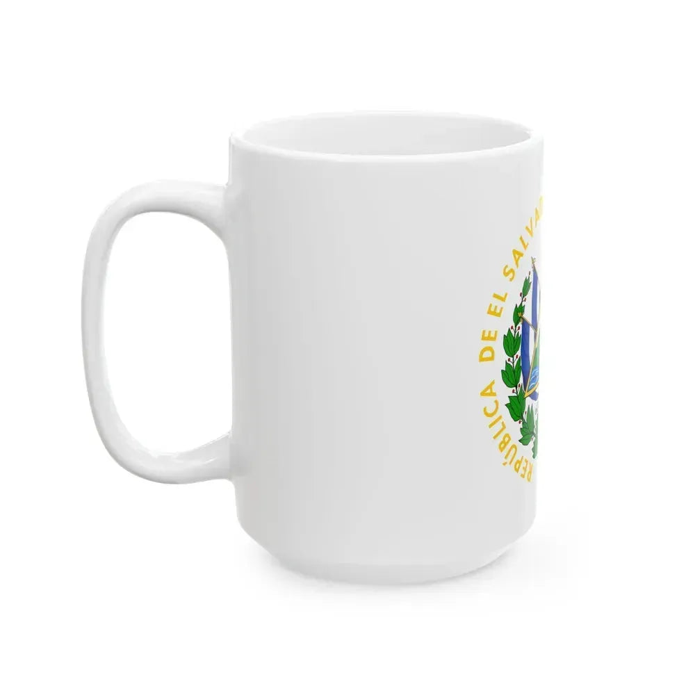 Coat of arms of El Salvador - White Coffee Mug - Go Mug Yourself
