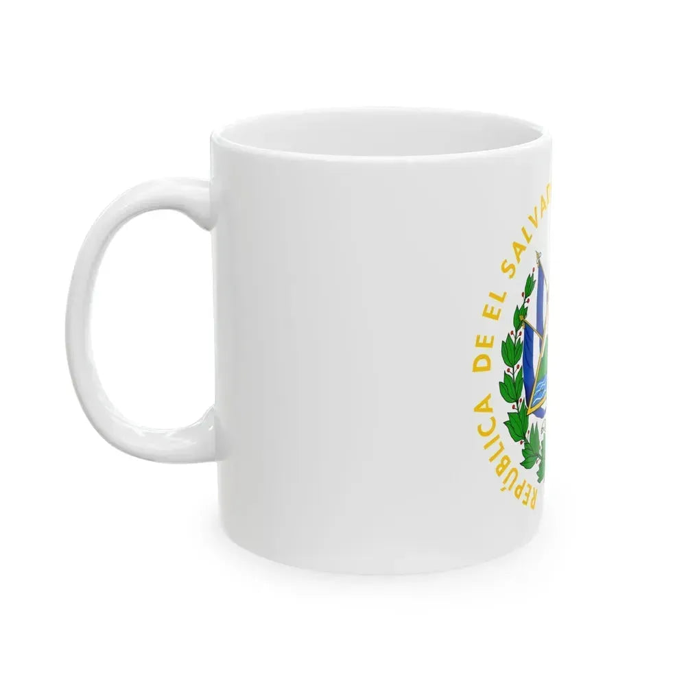 Coat of arms of El Salvador - White Coffee Mug - Go Mug Yourself