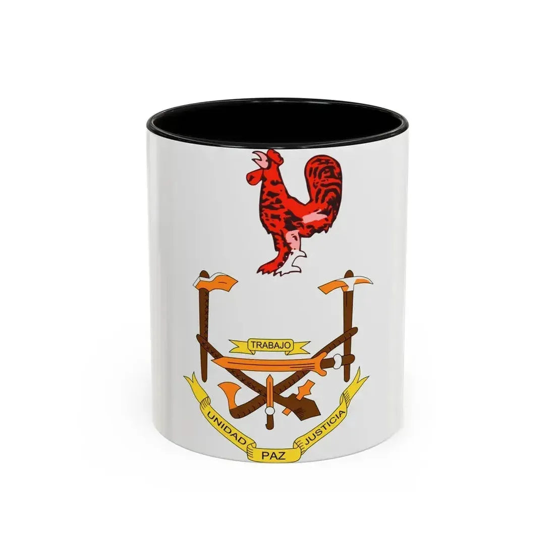 Coat of arms of Equatorial Guinea (1973-1979) - Accent Coffee Mug 11oz Black - Go Mug Yourself