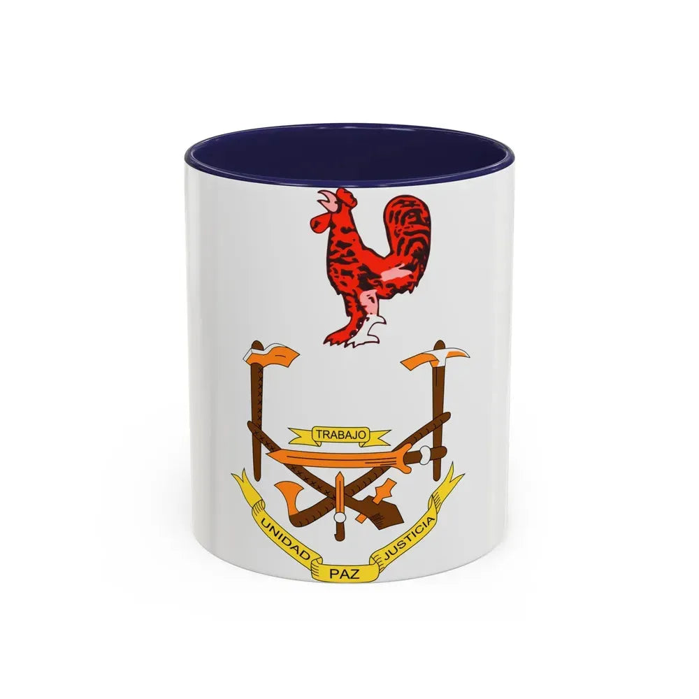 Coat of arms of Equatorial Guinea (1973-1979) - Accent Coffee Mug 11oz Navy - Go Mug Yourself