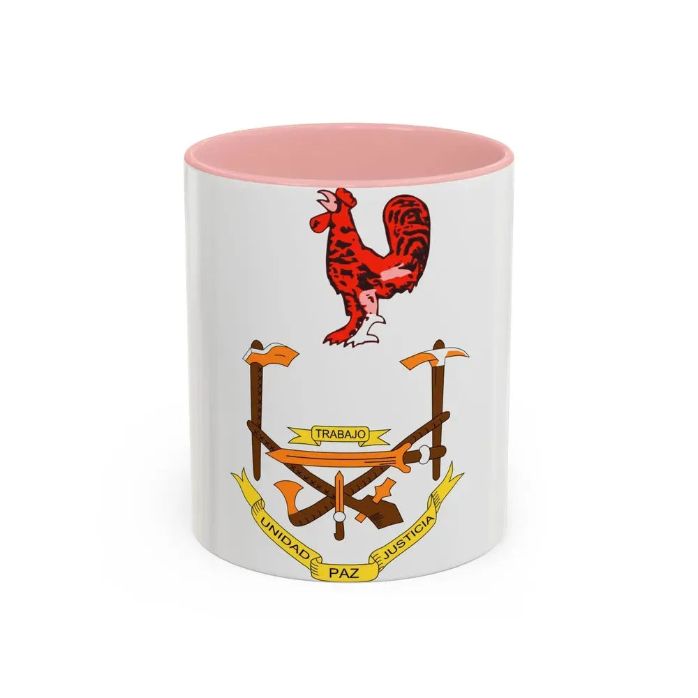 Coat of arms of Equatorial Guinea (1973-1979) - Accent Coffee Mug 11oz Pink - Go Mug Yourself