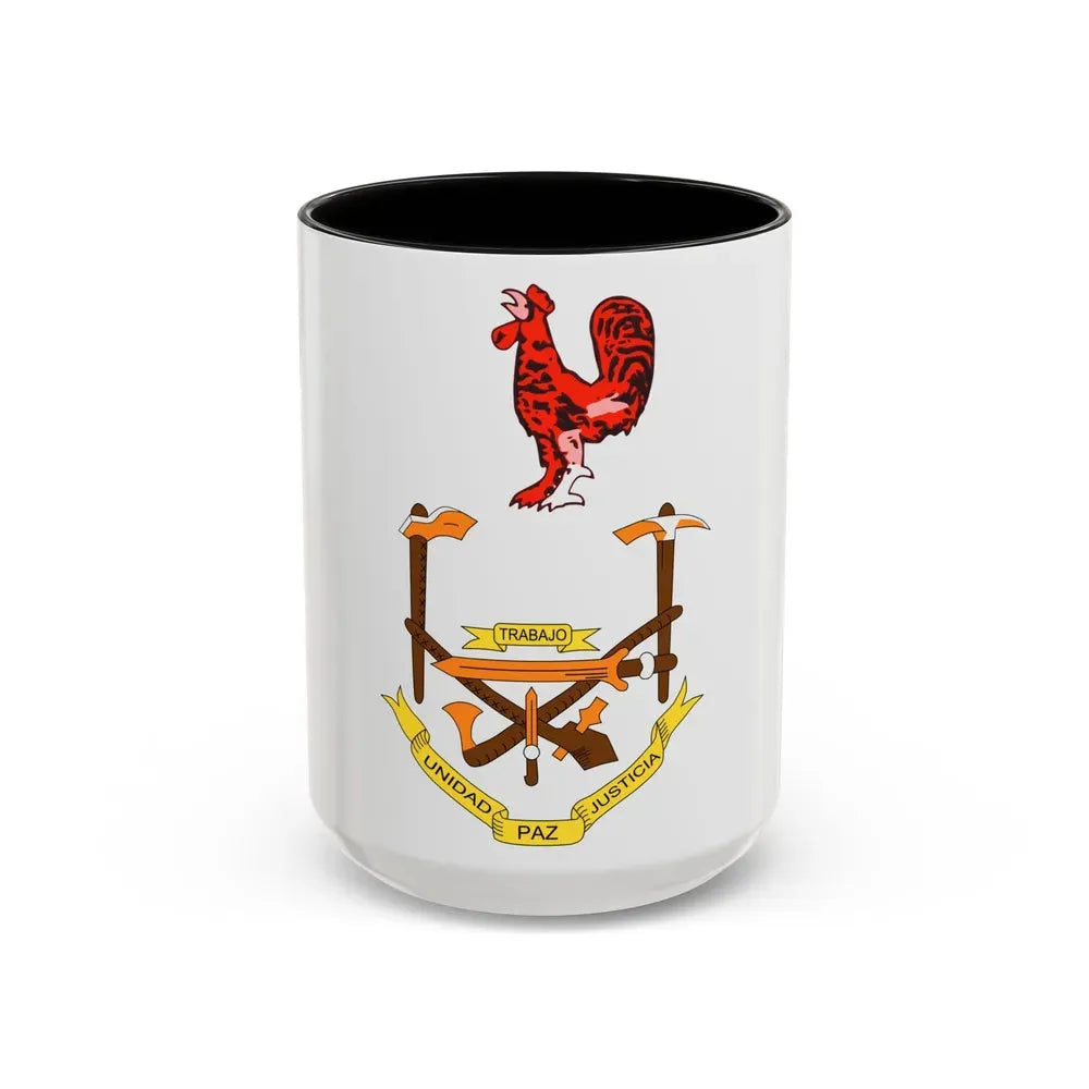 Coat of arms of Equatorial Guinea (1973-1979) - Accent Coffee Mug 15oz Black - Go Mug Yourself