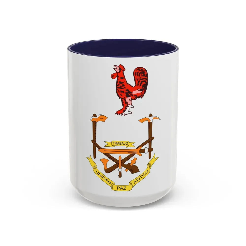 Coat of arms of Equatorial Guinea (1973-1979) - Accent Coffee Mug 15oz Navy - Go Mug Yourself