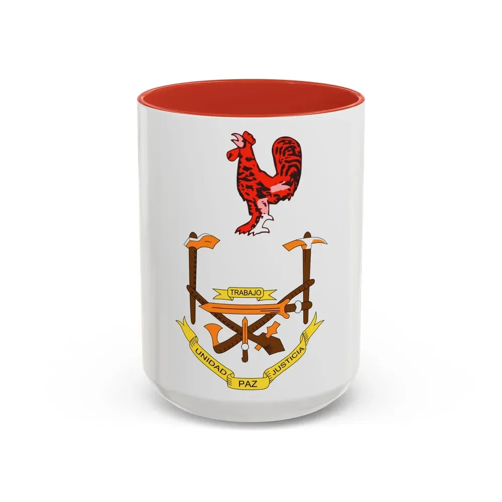 Coat of arms of Equatorial Guinea (1973-1979) - Accent Coffee Mug 15oz Red - Go Mug Yourself