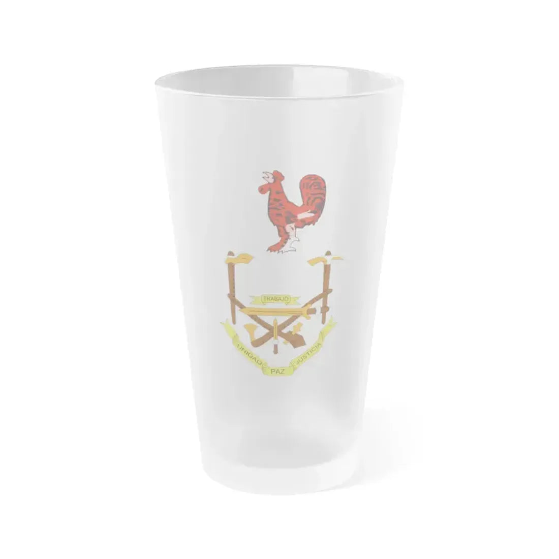 Coat of arms of Equatorial Guinea (1973-1979) - Frosted Pint Glass 16oz 16oz Frosted - Go Mug Yourself