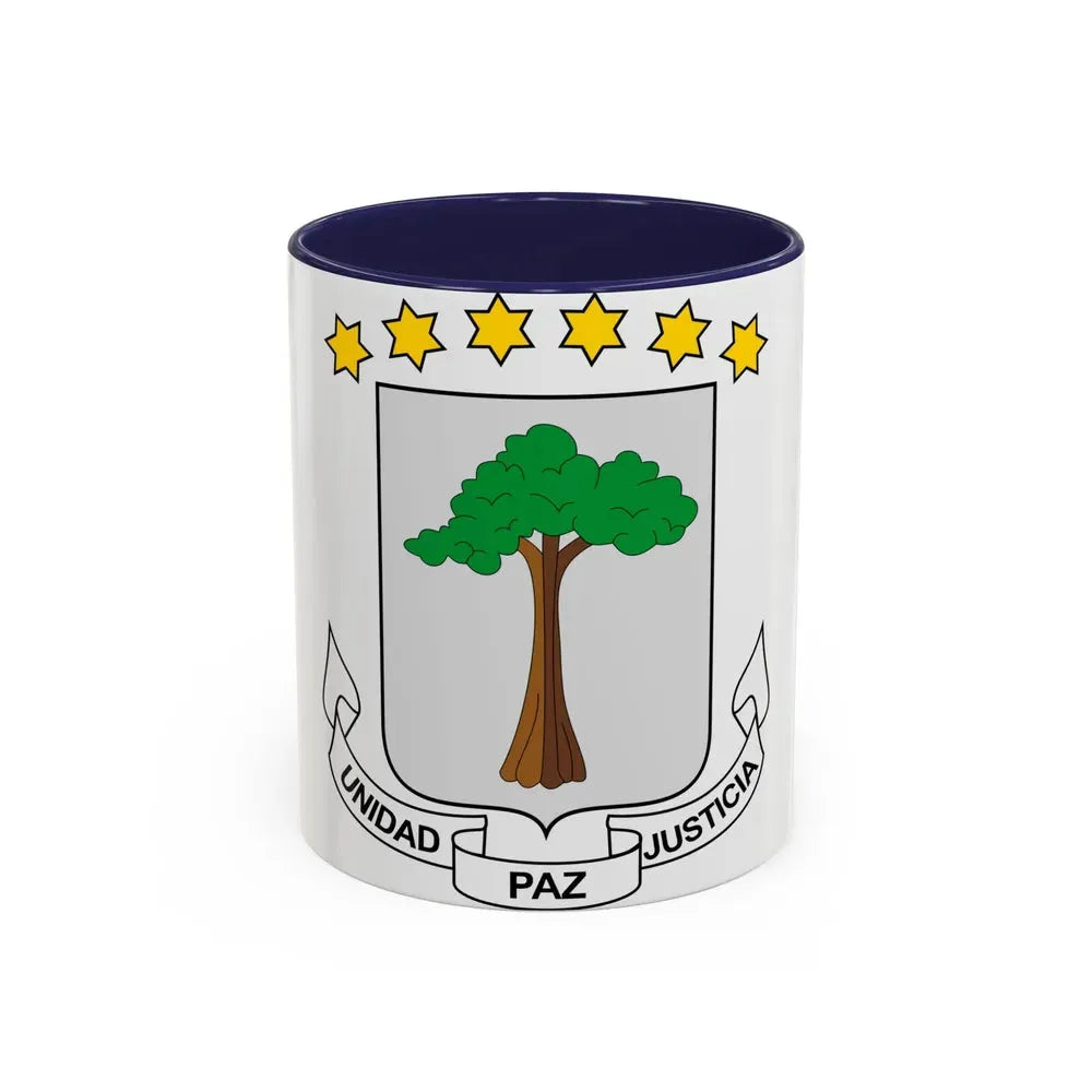 Coat of arms of Equatorial Guinea - Accent Coffee Mug 11oz Navy - Go Mug Yourself