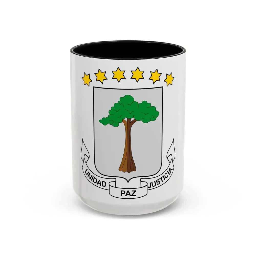 Coat of arms of Equatorial Guinea - Accent Coffee Mug 15oz Black - Go Mug Yourself