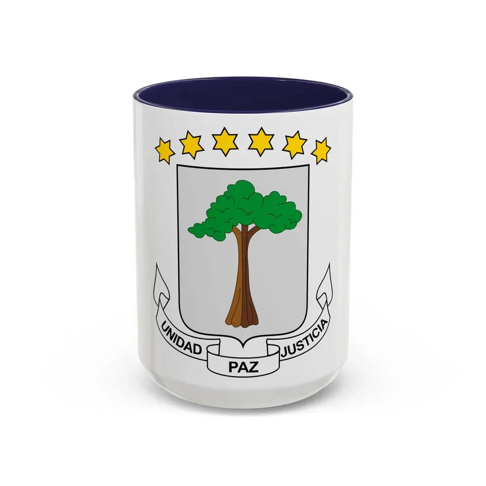 Coat of arms of Equatorial Guinea - Accent Coffee Mug 15oz Navy - Go Mug Yourself