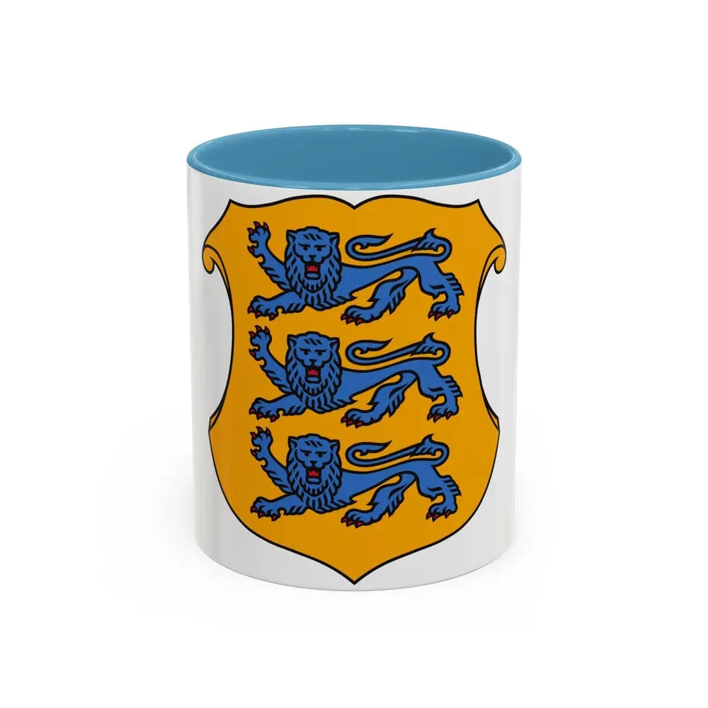 Coat of arms of Estonia 2 - Accent Coffee Mug 11oz Light Blue - Go Mug Yourself