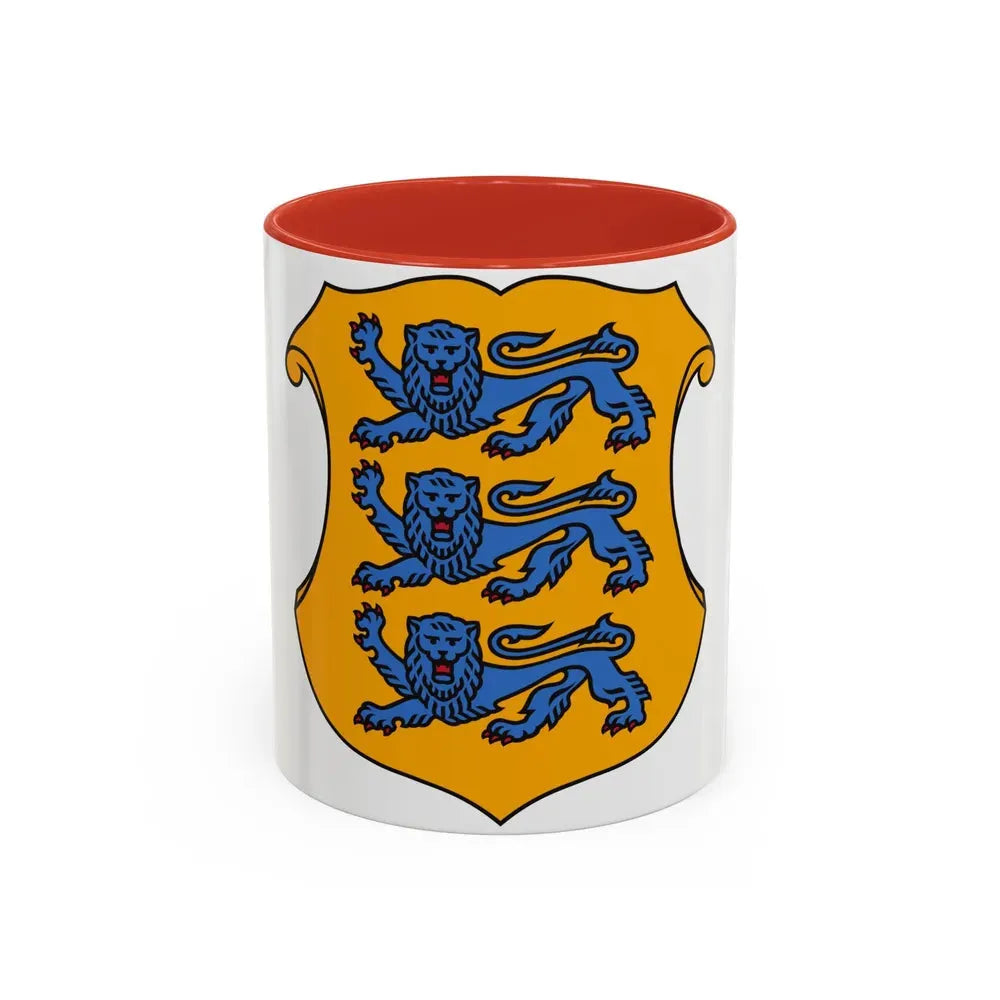 Coat of arms of Estonia 2 - Accent Coffee Mug 11oz Red - Go Mug Yourself