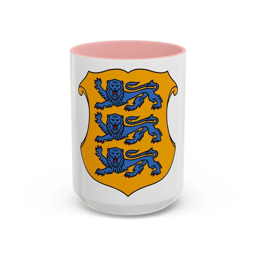 Coat of arms of Estonia 2 - Accent Coffee Mug 15oz Pink - Go Mug Yourself