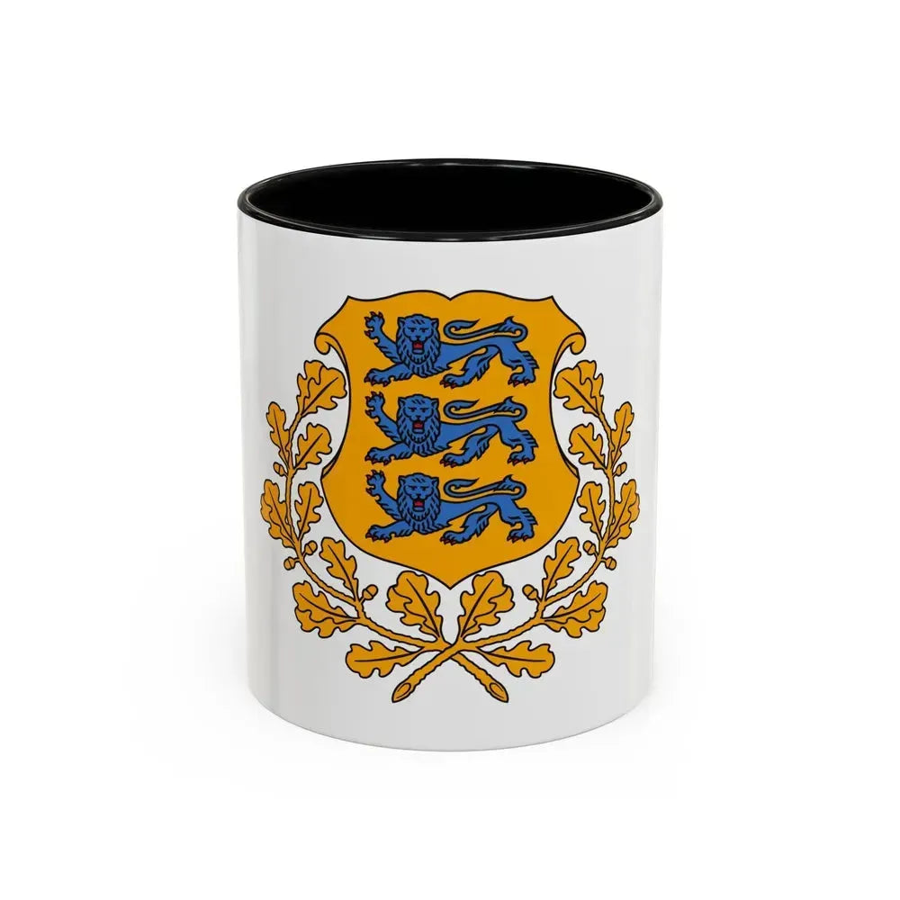Coat of arms of Estonia - Accent Coffee Mug 11oz Black - Go Mug Yourself
