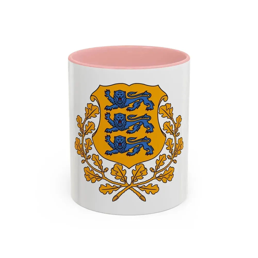 Coat of arms of Estonia - Accent Coffee Mug 11oz Pink - Go Mug Yourself