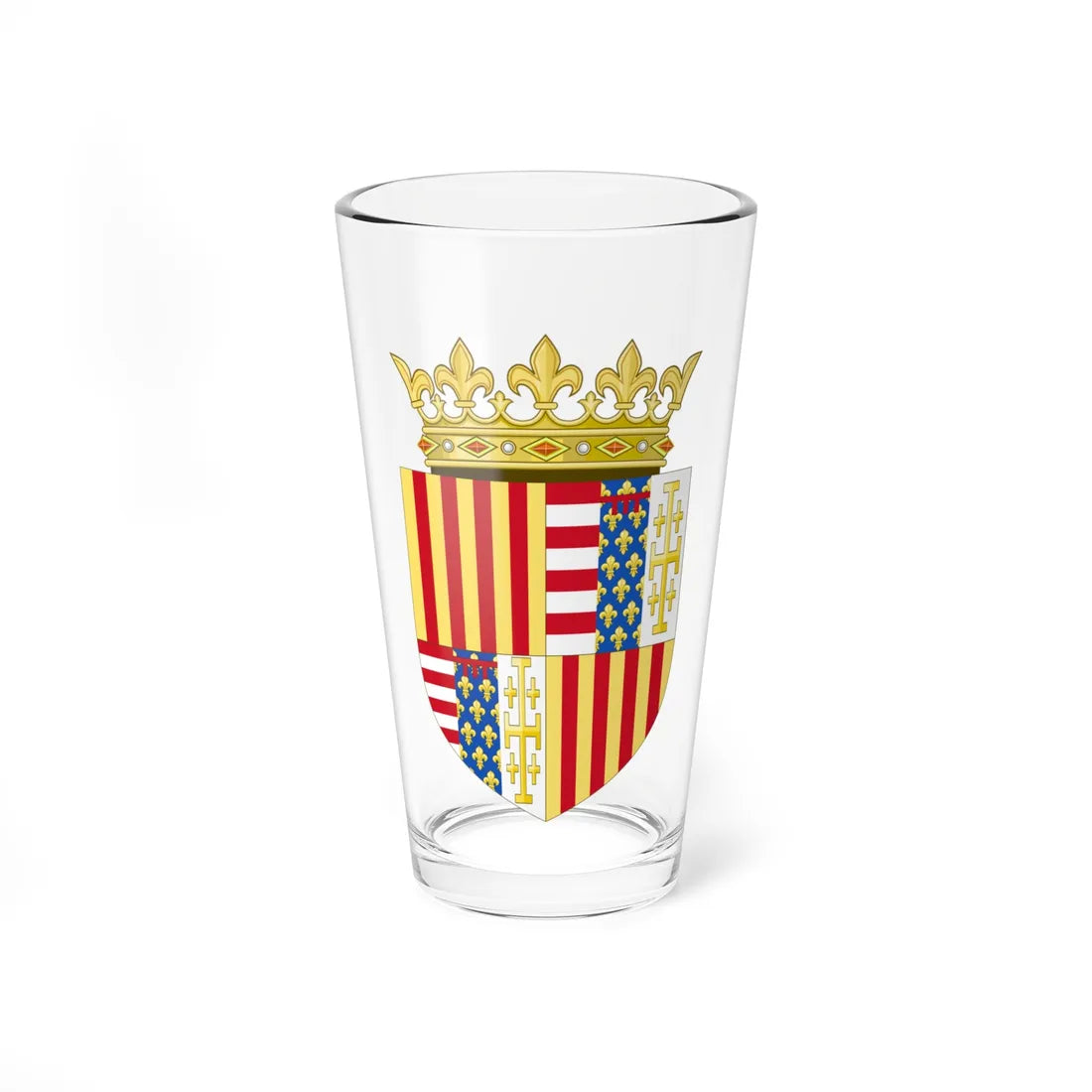 Coat of Arms of Ferdinand I of Naples (Italy) (Coat of Arms) Pint Glass 16oz 16oz - Go Mug Yourself