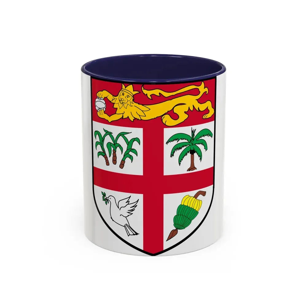 Coat of arms of Fiji 2 - Accent Coffee Mug 11oz Navy - Go Mug Yourself