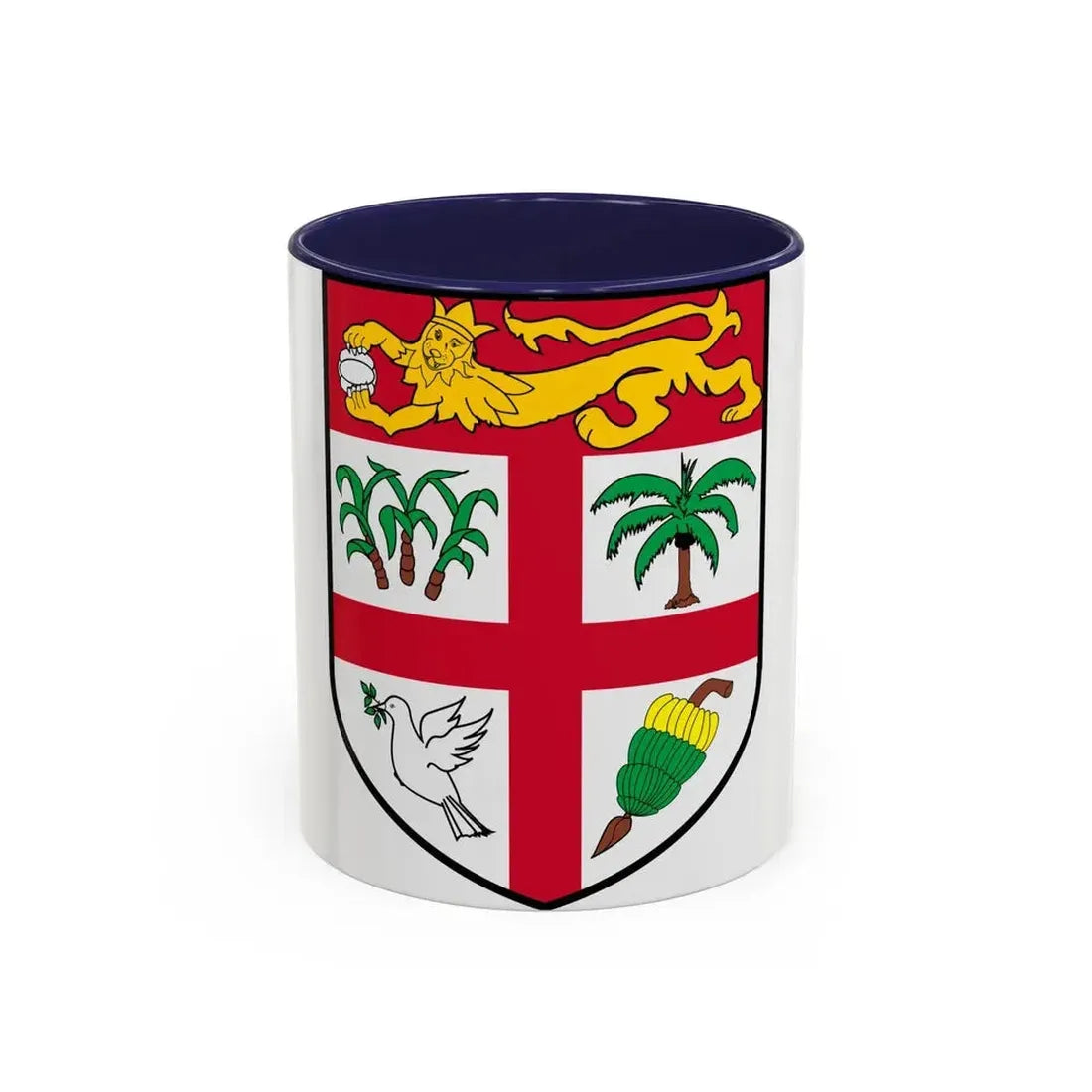 Coat of arms of Fiji 2 - Accent Coffee Mug 11oz Navy - Go Mug Yourself