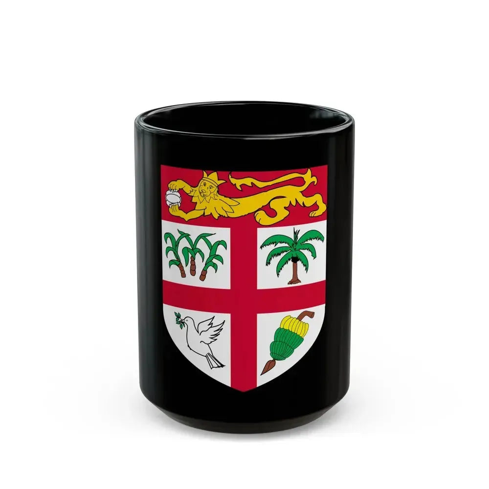 Coat of arms of Fiji 2 - Black Coffee Mug 15oz - Go Mug Yourself