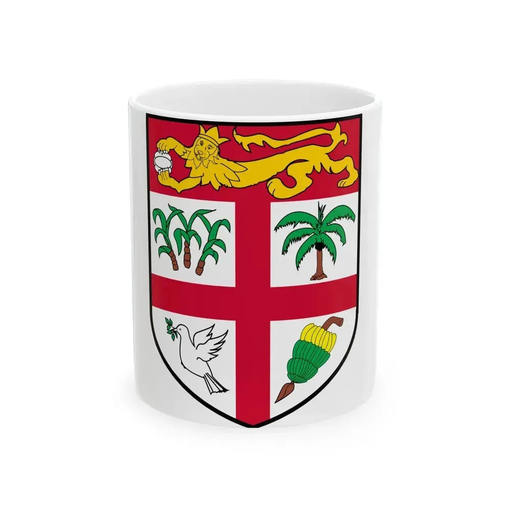 Coat of arms of Fiji 2 - White Coffee Mug 11oz - Go Mug Yourself