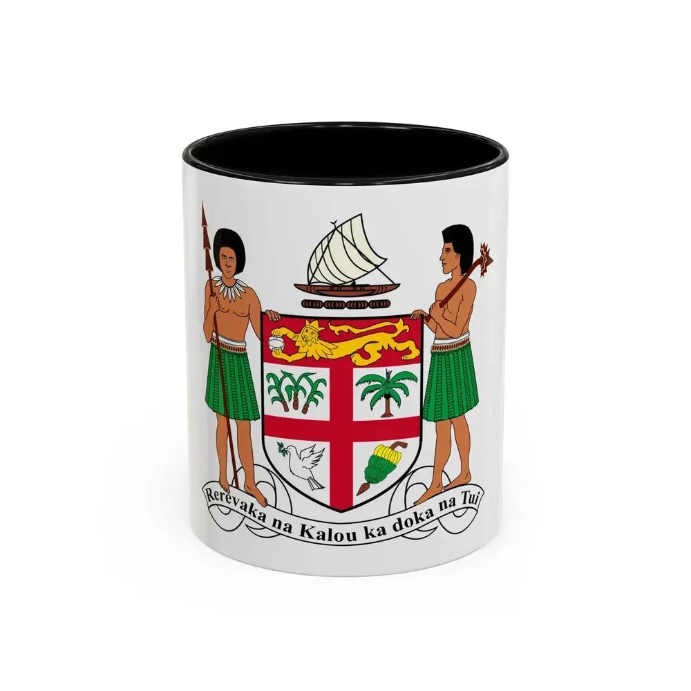 Coat of arms of Fiji - Accent Coffee Mug 11oz Black - Go Mug Yourself