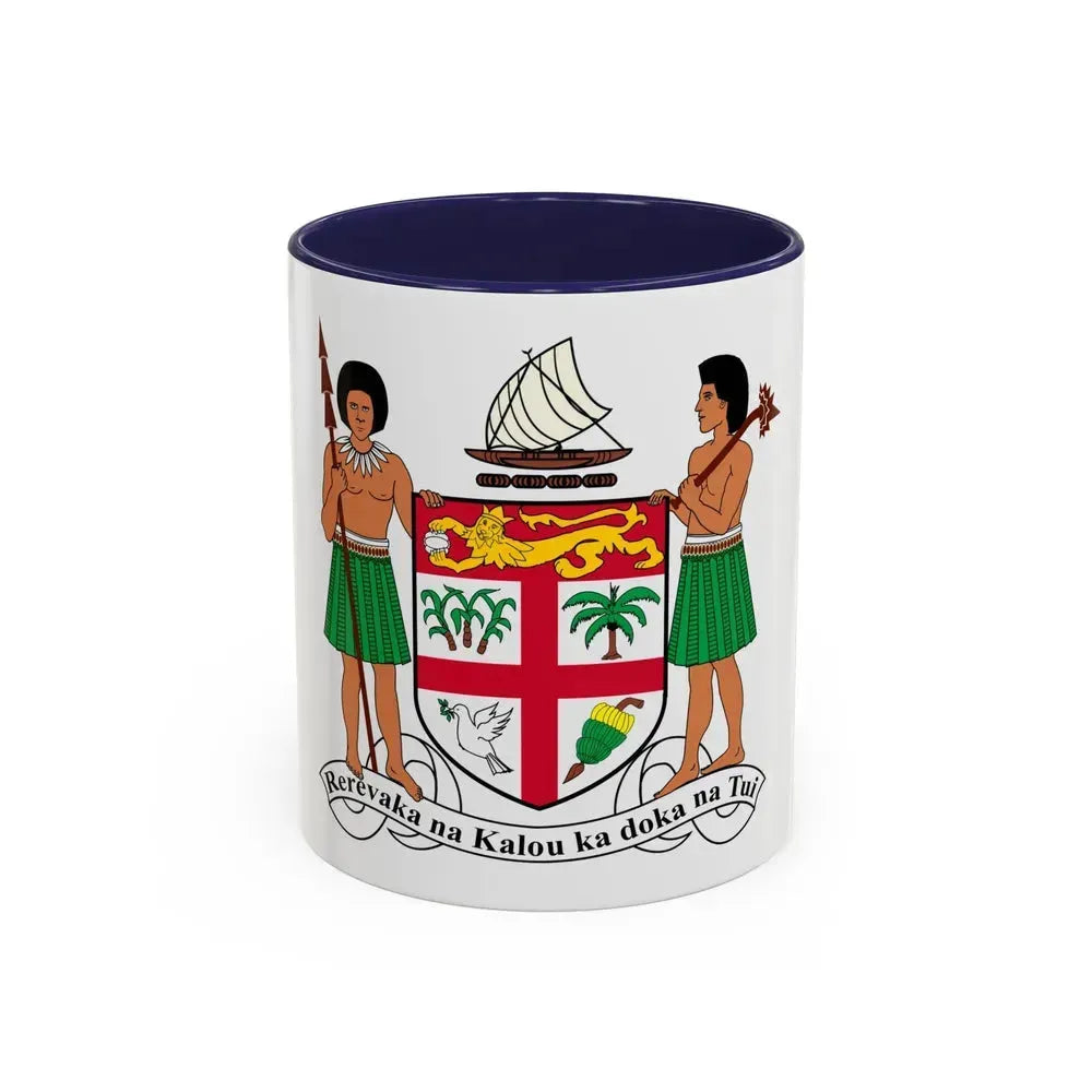 Coat of arms of Fiji - Accent Coffee Mug 11oz Navy - Go Mug Yourself