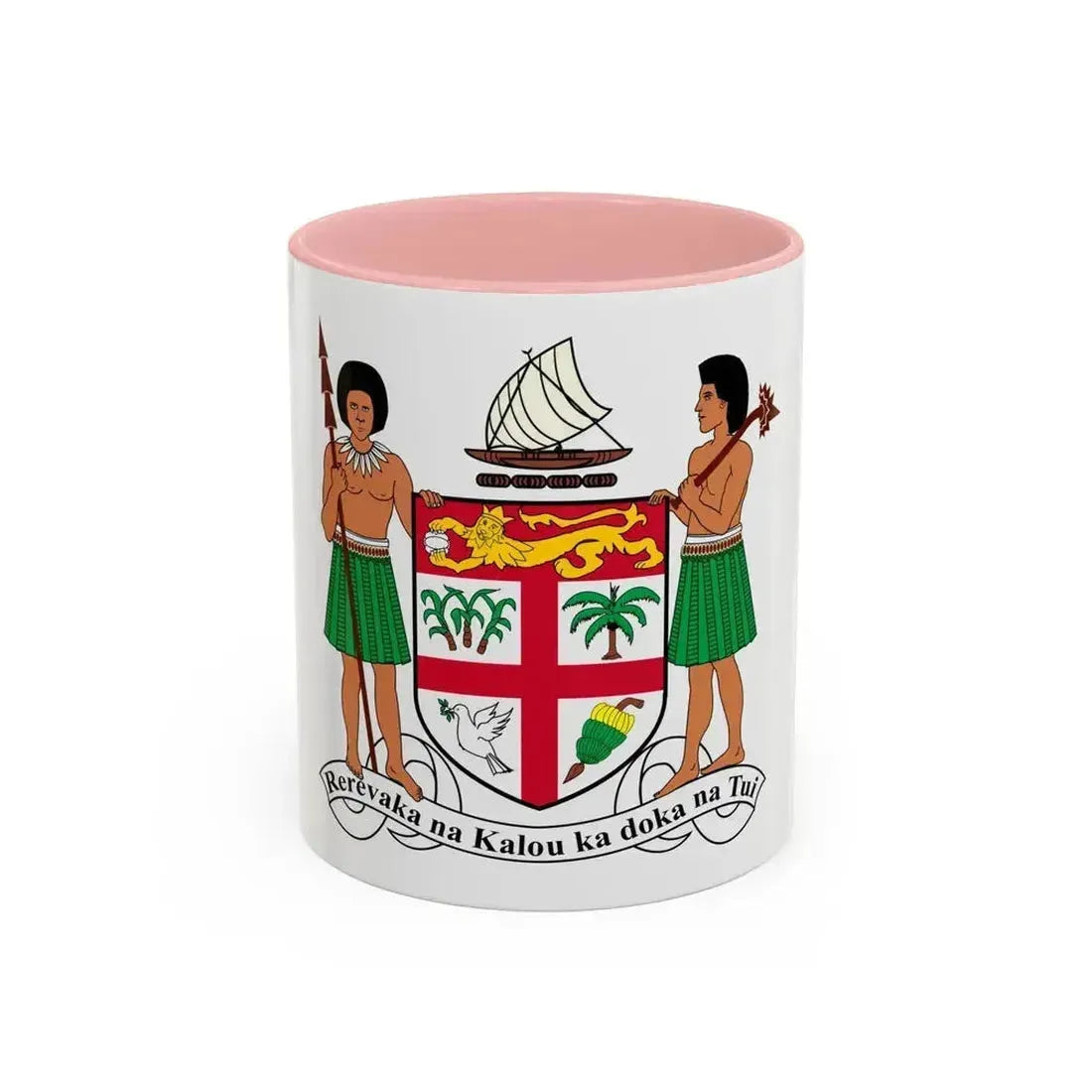 Coat of arms of Fiji - Accent Coffee Mug 11oz Pink - Go Mug Yourself