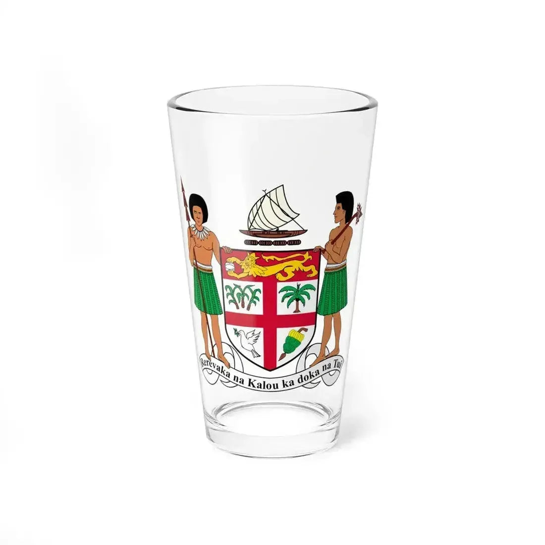 Coat of arms of Fiji - Pint Glass 16oz 16oz - Go Mug Yourself