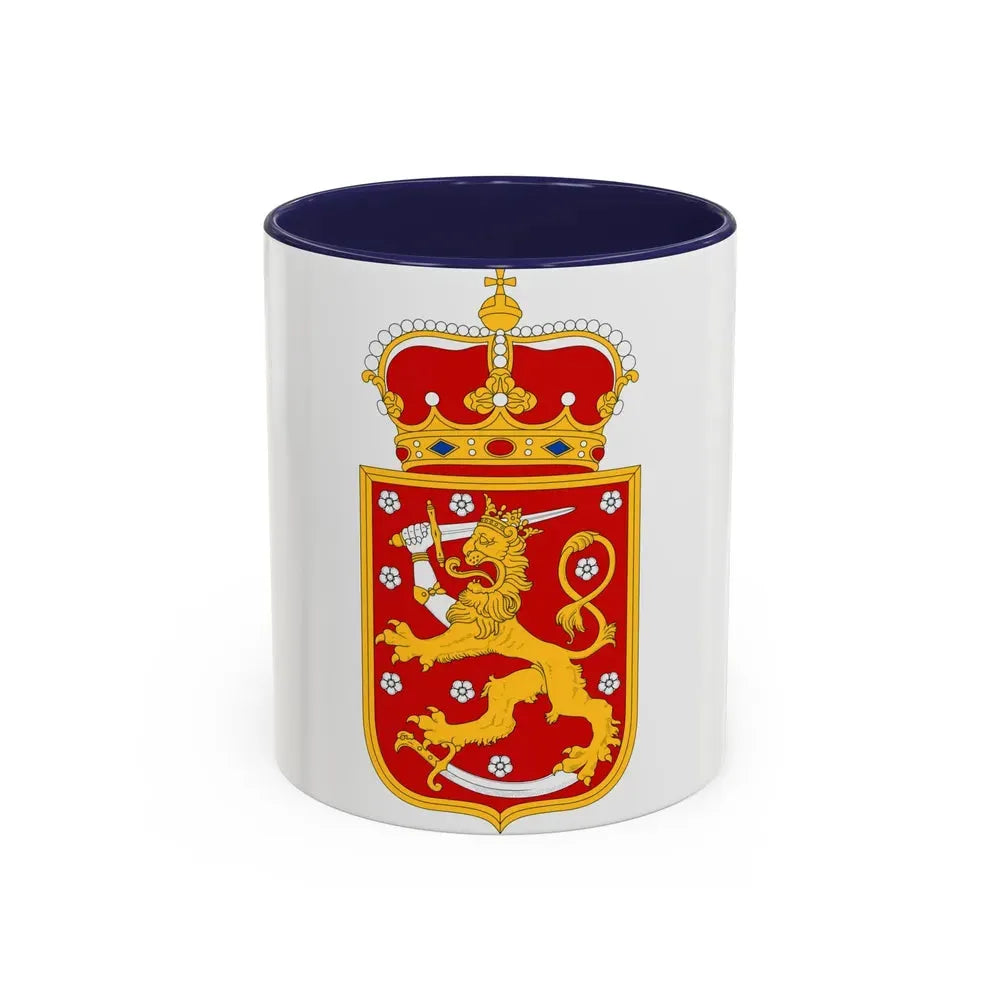Coat of arms of Finland 1918 - Accent Coffee Mug 11oz Navy - Go Mug Yourself