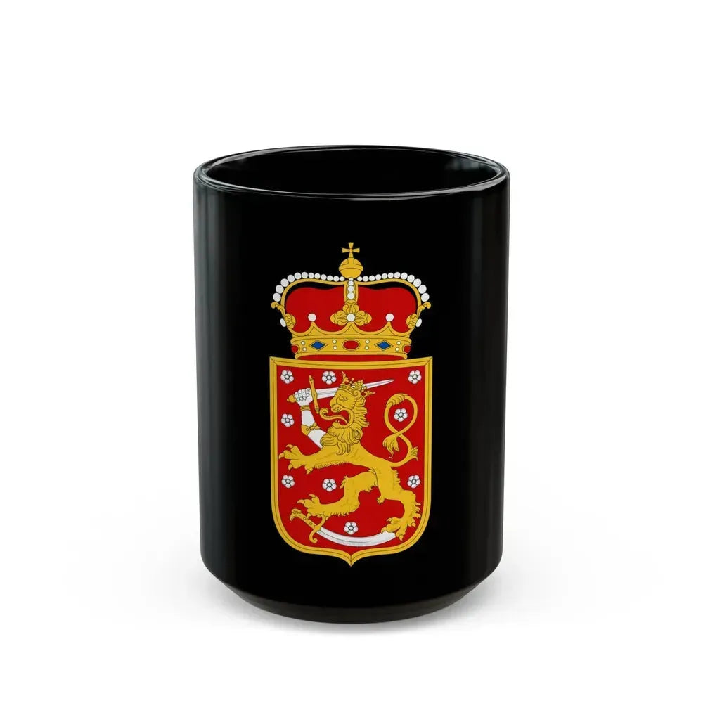 Coat of arms of Finland 1918 - Black Coffee Mug 15oz - Go Mug Yourself