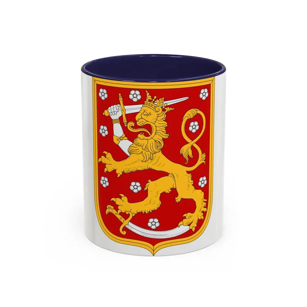 Coat of arms of Finland 1920 - Accent Coffee Mug 11oz Navy - Go Mug Yourself