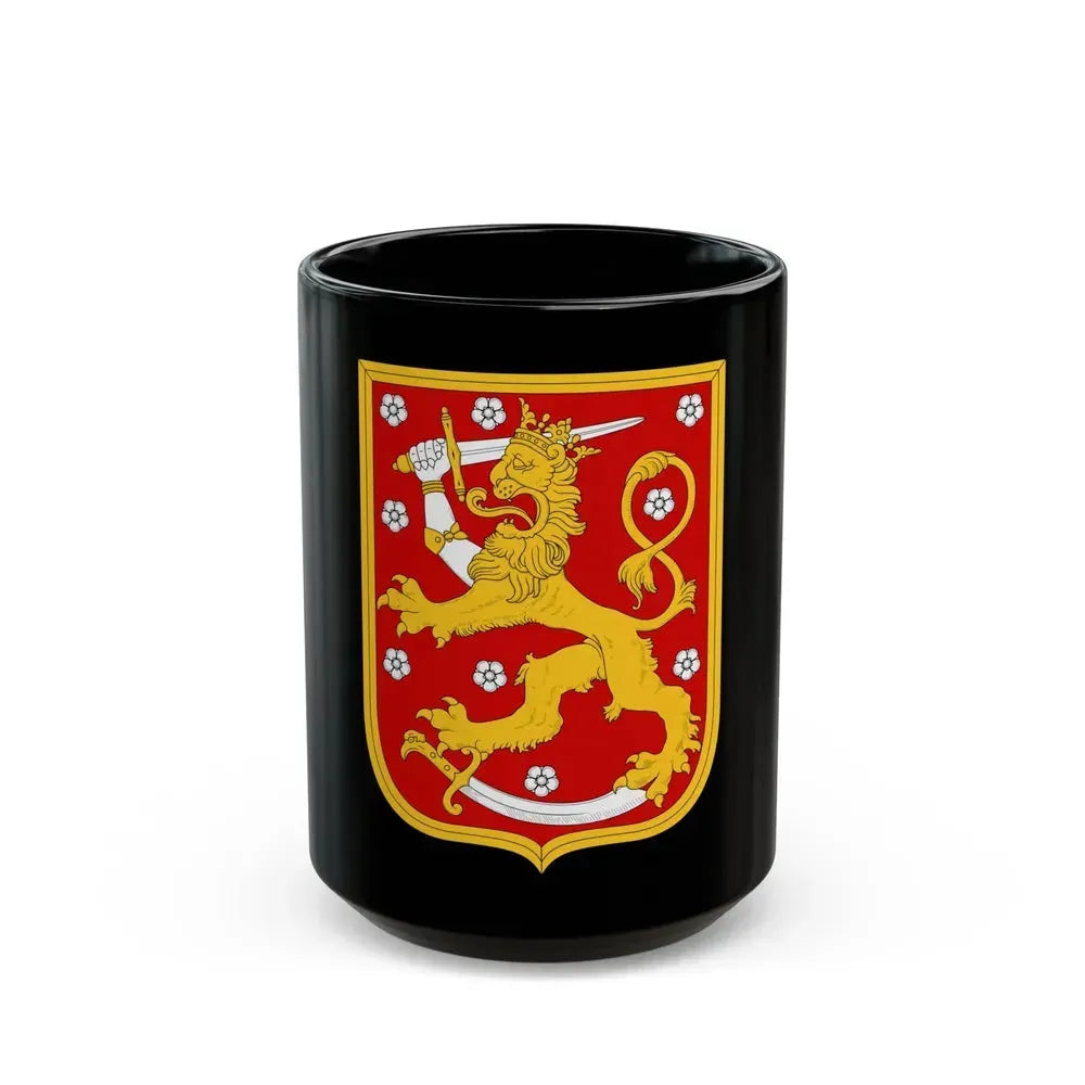 Coat of arms of Finland 1920 - Black Coffee Mug 15oz - Go Mug Yourself
