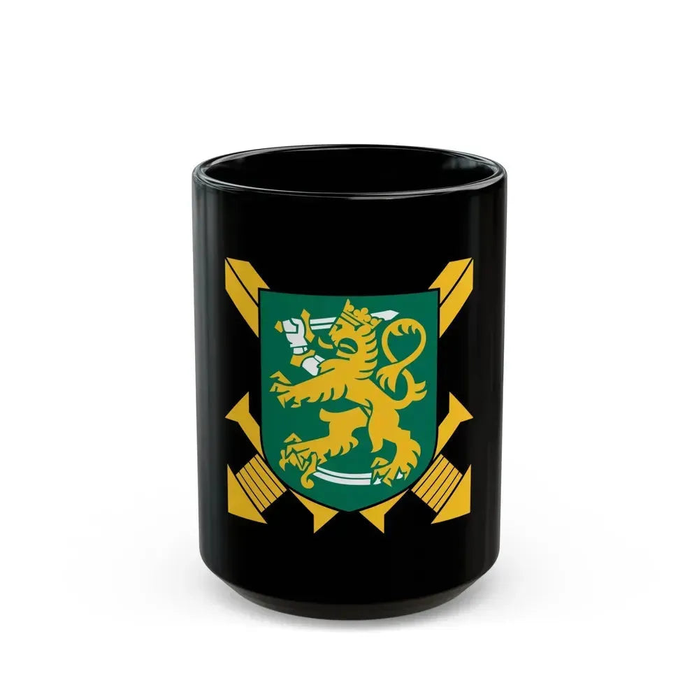 Coat of Arms of Finnish Ground Force - Black Coffee Mug 15oz - Go Mug Yourself