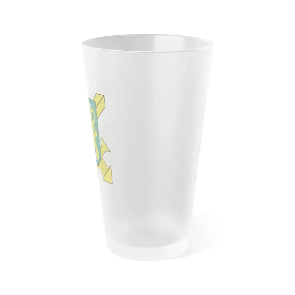 Coat of Arms of Finnish Ground Force - Frosted Pint Glass 16oz - Go Mug Yourself