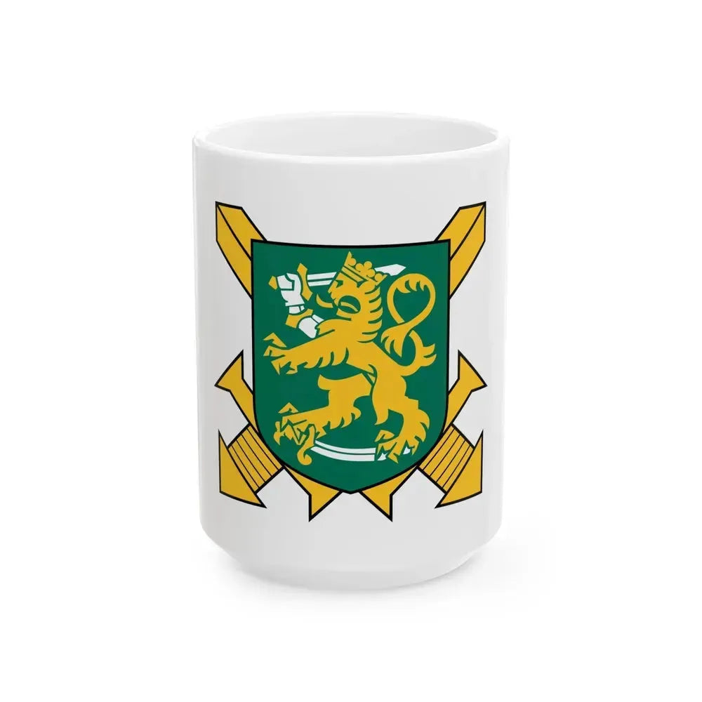 Coat of Arms of Finnish Ground Force - White Coffee Mug 15oz - Go Mug Yourself
