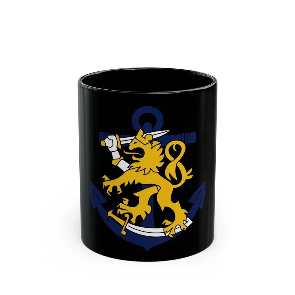 Coat of Arms of Finnish Navy - Black Coffee Mug 11oz - Go Mug Yourself