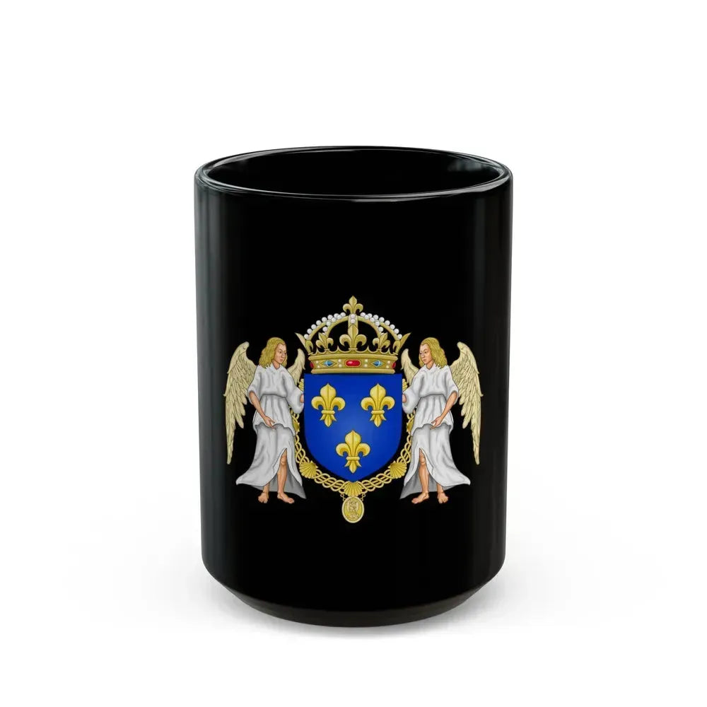 Coat of arms of France 1515-1578 - Black Coffee Mug 15oz - Go Mug Yourself