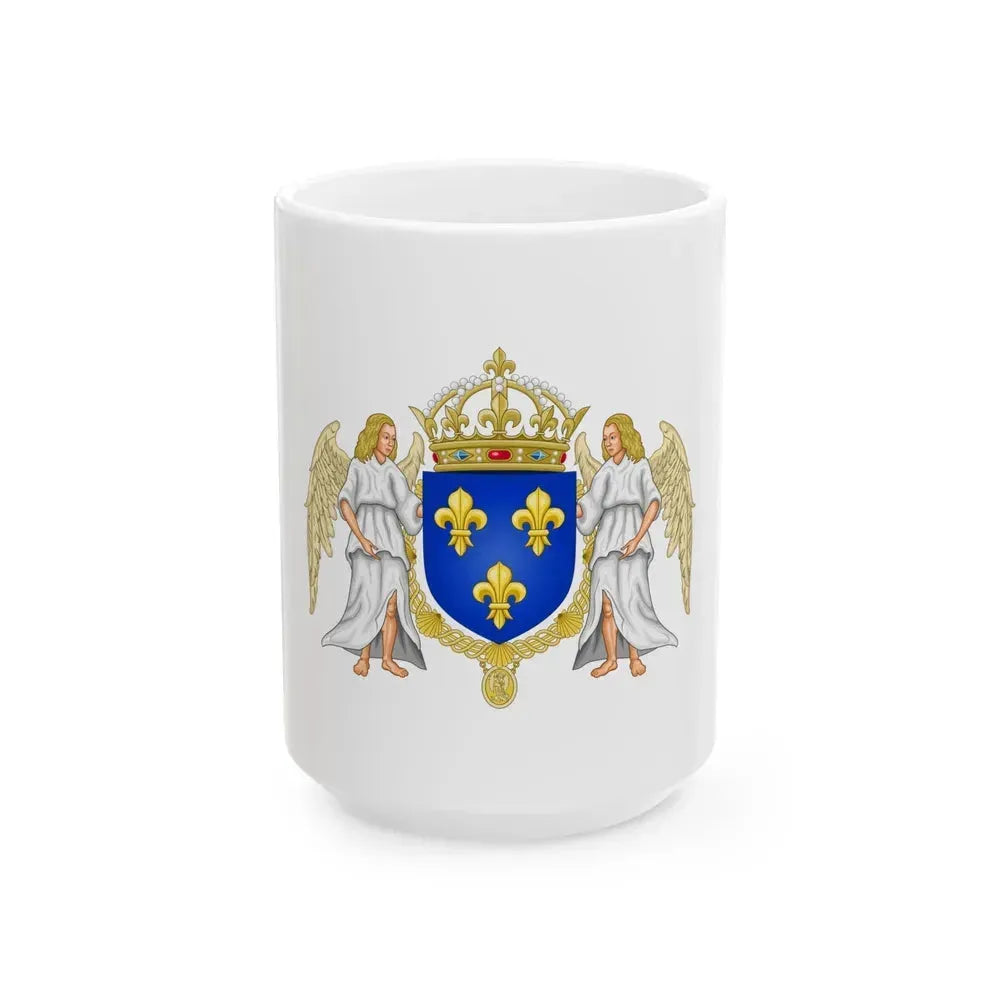 Coat of arms of France 1515-1578 - White Coffee Mug 15oz - Go Mug Yourself
