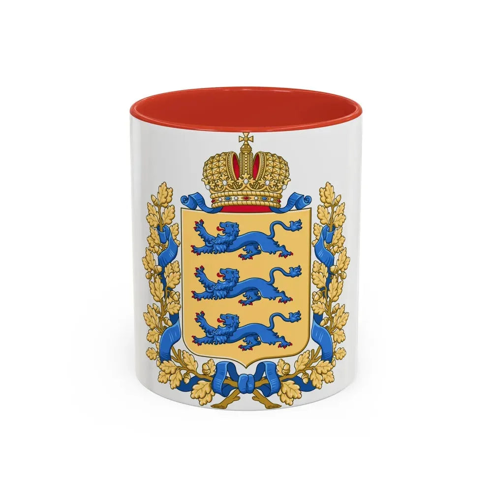 Coat of arms of Governorate of Estonia - Accent Coffee Mug 11oz Red - Go Mug Yourself