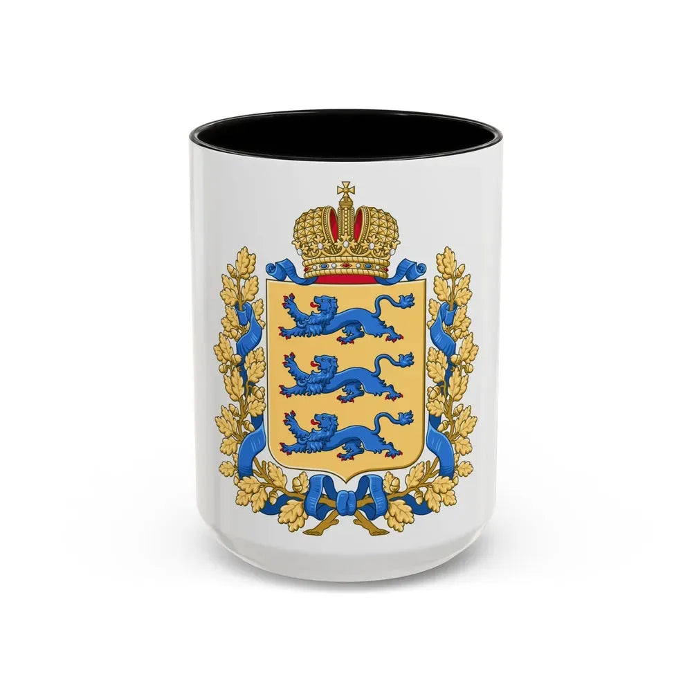 Coat of arms of Governorate of Estonia - Accent Coffee Mug 15oz Black - Go Mug Yourself