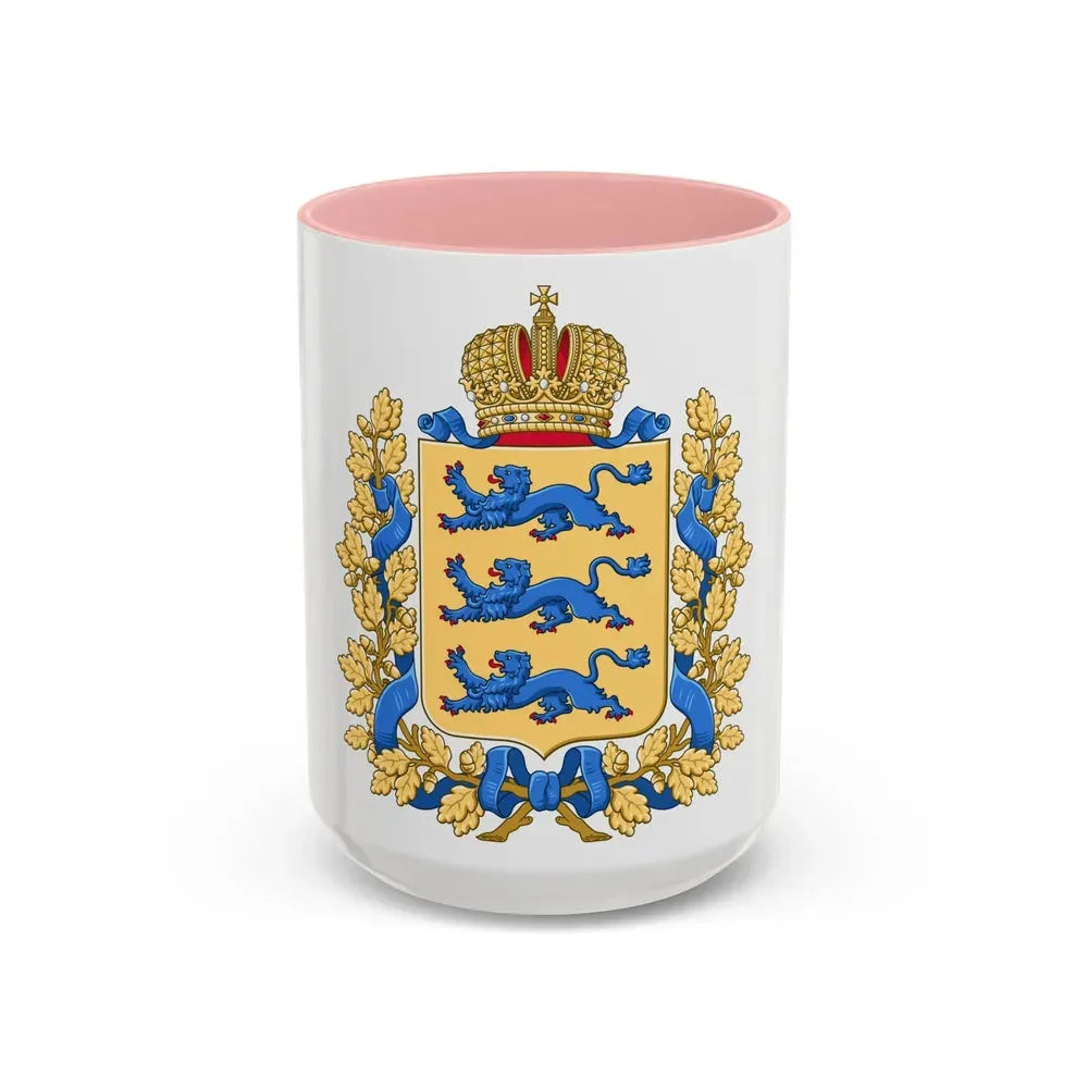 Coat of arms of Governorate of Estonia - Accent Coffee Mug 15oz Pink - Go Mug Yourself