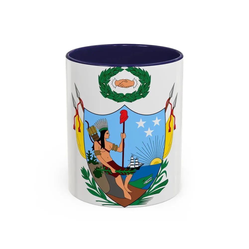 Coat of arms of Gran Colombia (1819) - Accent Coffee Mug 11oz Navy - Go Mug Yourself