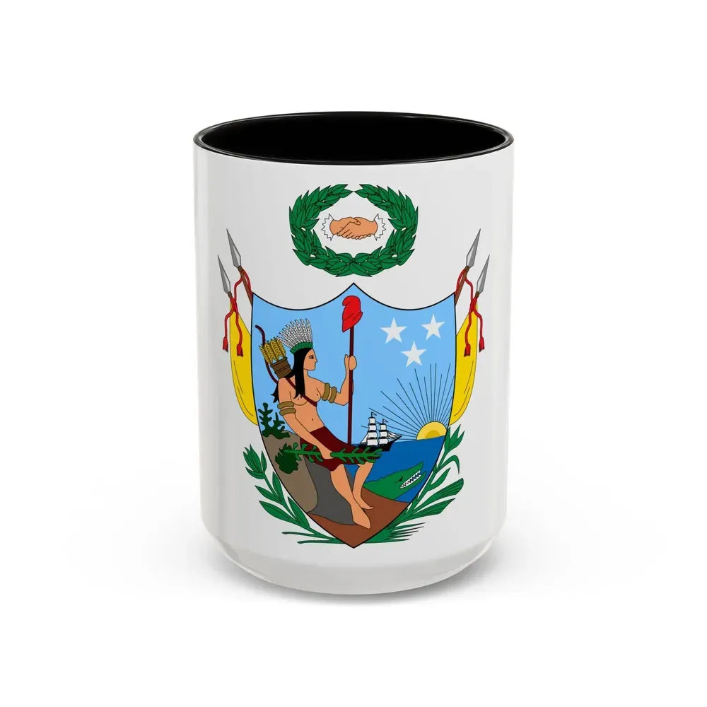 Coat of arms of Gran Colombia (1819) - Accent Coffee Mug 15oz Black - Go Mug Yourself