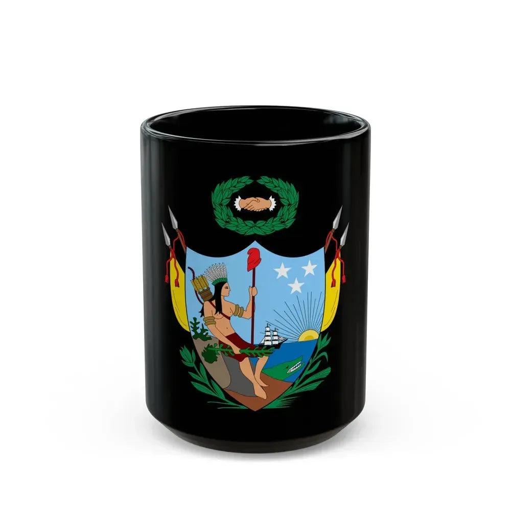 Coat of arms of Gran Colombia (1819) - Black Coffee Mug 15oz - Go Mug Yourself