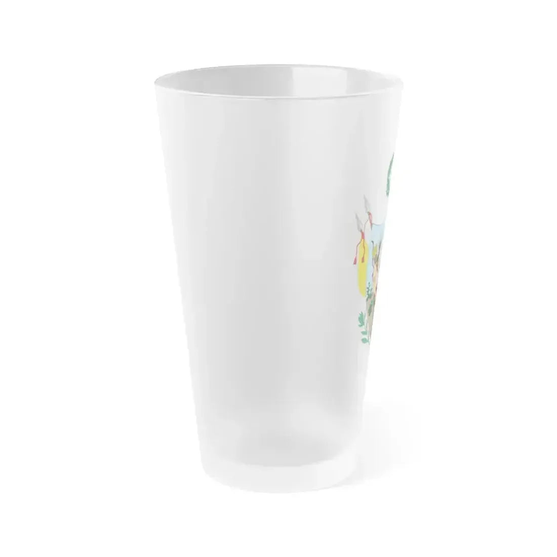 Coat of arms of Gran Colombia (1819) - Frosted Pint Glass 16oz - Go Mug Yourself