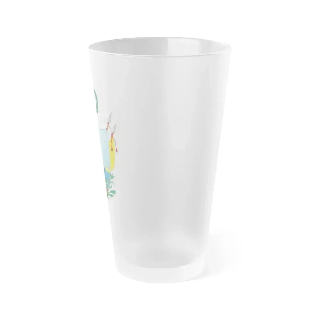 Coat of arms of Gran Colombia (1819) - Frosted Pint Glass 16oz - Go Mug Yourself