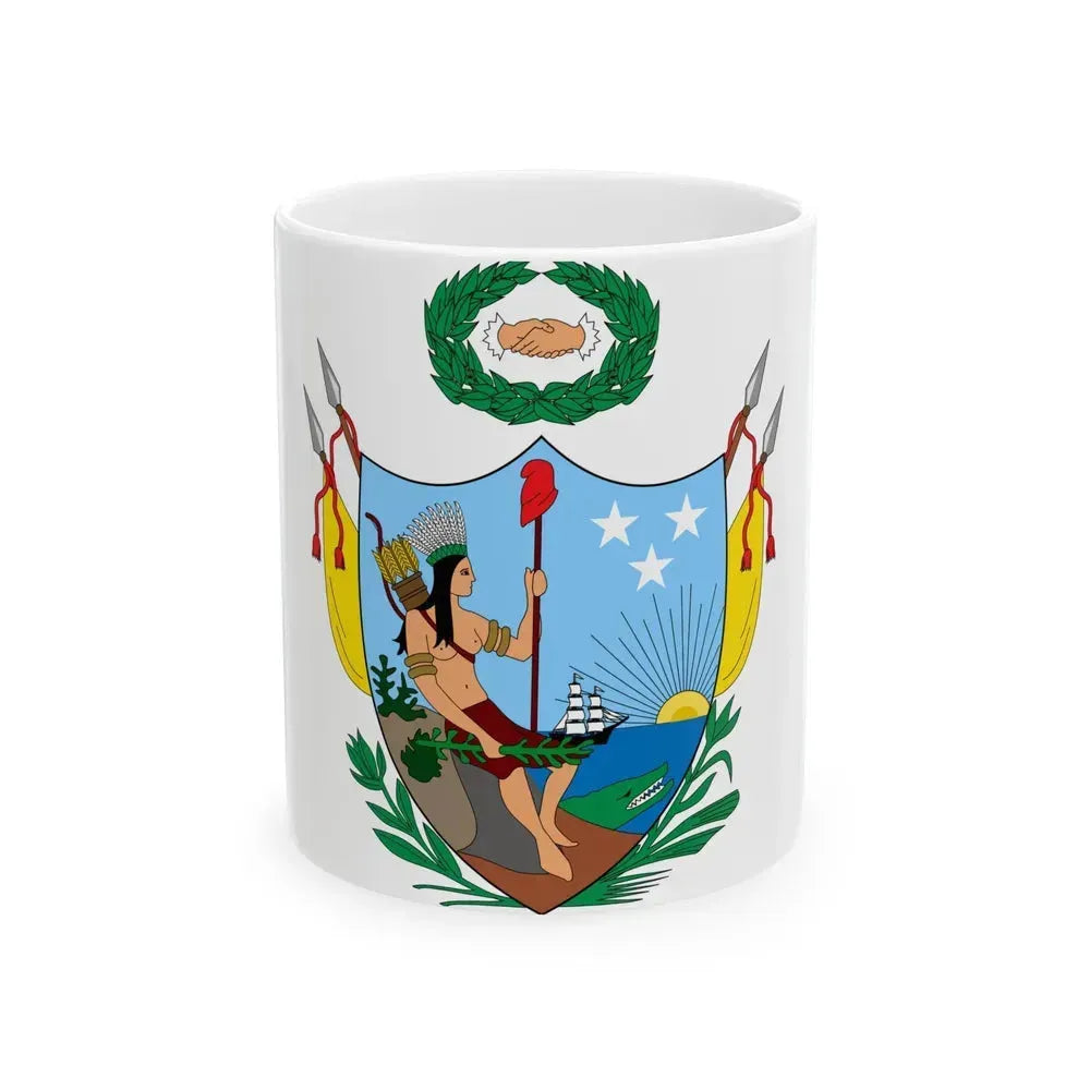 Coat of arms of Gran Colombia (1819) - White Coffee Mug 11oz - Go Mug Yourself